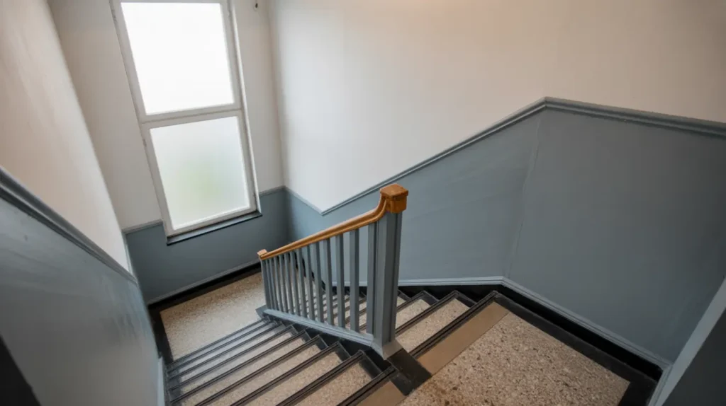 trapphus m lades om med slitstark f rg i m lnlycke h rryda